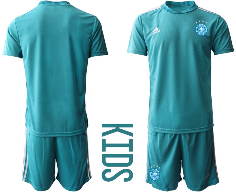 Youth 2021 World Cup National Germany lake blue goalkeeper Soccer Jerseys